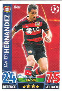 Javier Hernandez Bayer 04 Leverkusen 2015/16 Topps Match Attax CL #215